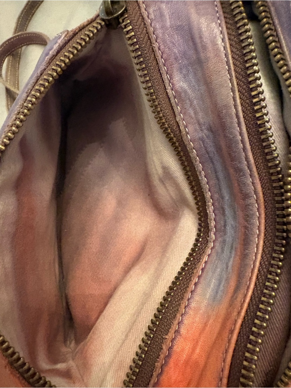 Bed Stu Ombre Leather Crossbody Clutch in Purple and Red - Picture 7 of 11